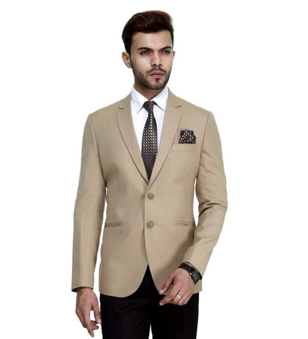 MANQ Men's Slim Fit Single Breasted Blazer - Image 4
