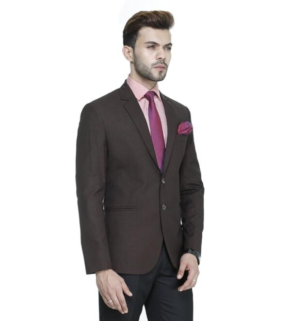 MANQ Men's Slim Fit Single Breasted Blazer - Image 6